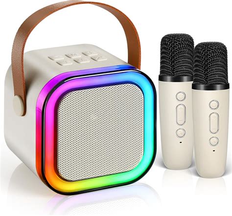 Máquina de karaoke para niños con 2 micrófonos inalámbricos altavoz