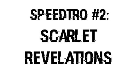 Speed Intro 2 Scarletrelevations Youtube