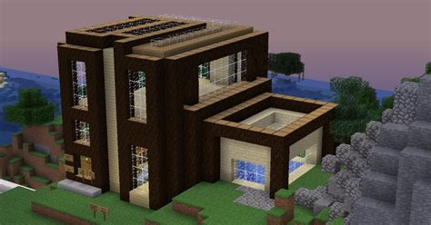 Wooden Modern House Minecraft Project