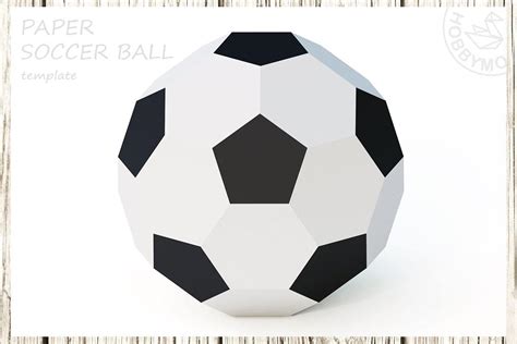 Soccer Ball, 3D Papercraft template - HOBBYMO