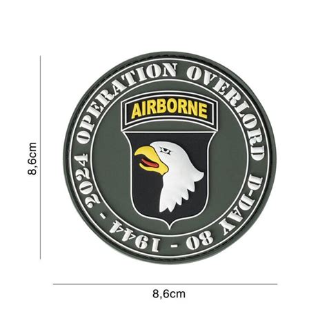 Le Stock Americain Patch 3D PVC D Day 80 101st Airborne