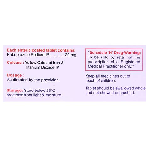 Rabesec 20 Tablet 10 S Price Uses Side Effects Composition Apollo