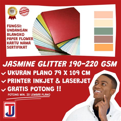 Jual KERTAS KARTON JASMINE PAPER FLOWER HARD BOX 190 220 GRAM