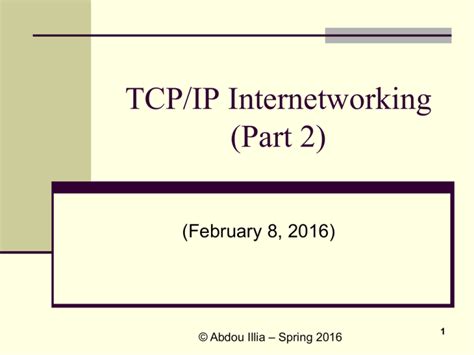 TCP IP Internetworking Part 2