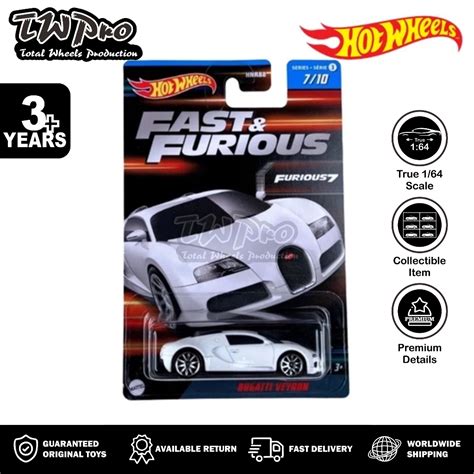 Hot Wheels Fast Furious Wave 3 Bugatti Veyron Exs Collector TWPro Shopee Malaysia