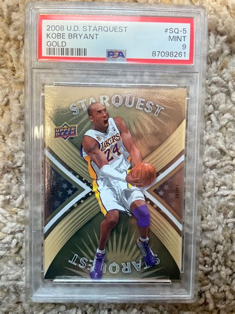 Kobe Bryant Upper Deck Starquest Gold Ultra Rare Sq Psa Ebay