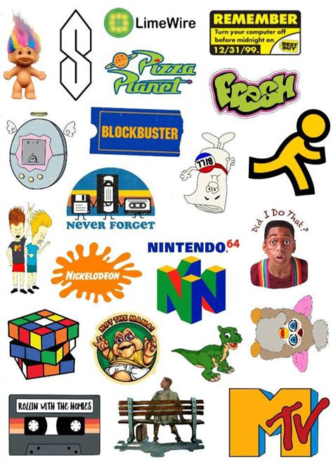 90s Aesthetic Sticker Set 90s Party 90s Stickers 90s Etsy 90s