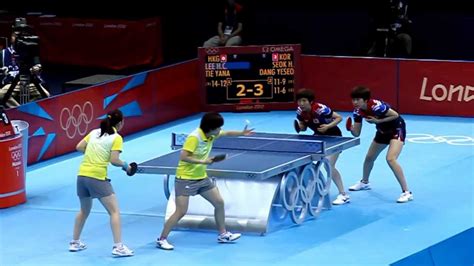 London 2012 Table Tennis Teams Quarter Finals Doubles Match Hong