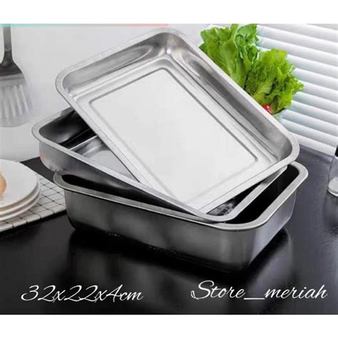 Jual S M Nampan Stainless Persegi Nampan Baki Stainless Baking Tray