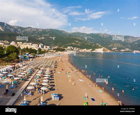 Becici Montenegro June 122019 Beautiful Top View Of The Beach With