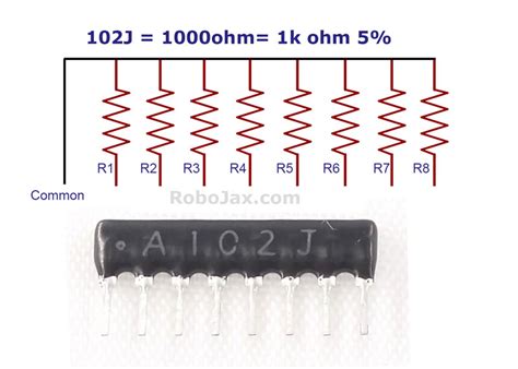 DIP Exclusion 9pin 1K Ohm Network Resistor Array At RoboAjax