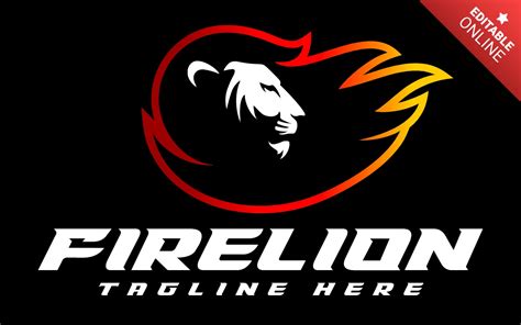 Fire Lion Logo Design Template | Free Design Template