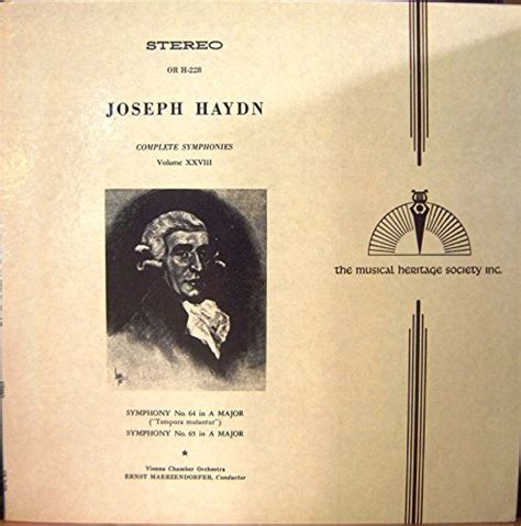 Joseph Haydn Vienna Chamber Orchestra Ernst Maerzendorfer Joseph