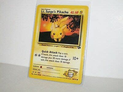 Lt Surge S Pikachu St Edition Gym Challenge Set Pokemon Mint