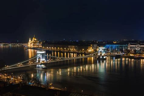 Budapest night panorama Stock Photos, Royalty Free Budapest night ...