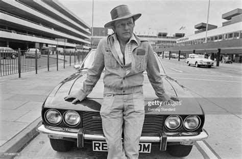 American Author Harold Robbins At Heathrow Airport In London Uk