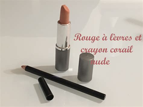 Rouge à lèvres et crayon corail nude Les passions de Sylvie