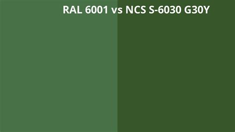 Ral 6001 Vs Ncs S 6030 G30y Ral Colour Chart Uk