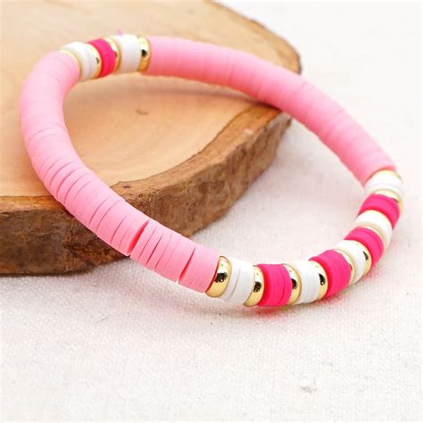 Bracelet Heishi En Argile Pour Femmes Joli Bracelet