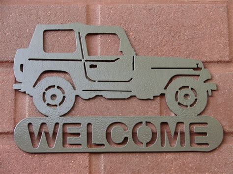 Jeep 4x4 ADDRESS NAME PLAQUE Home Decor Metal Wheeler Orv Etsy