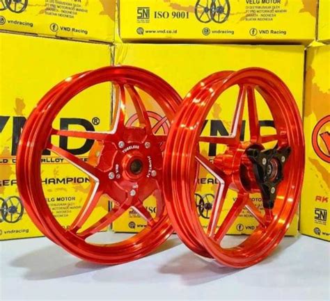 Velg Vnd V Speed Bintang Warna Orange Pnp Yamaha Aerox New Dan Old