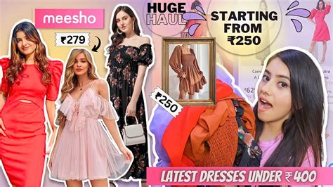 Meesho Dresses Haul Under 400 Partywear Dresses For Women Meesho