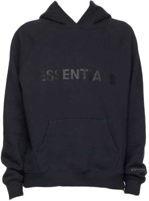 Fear Of God Essentials X Ssense Pullover Hoodie Applique Logo Dark Navy Novelship