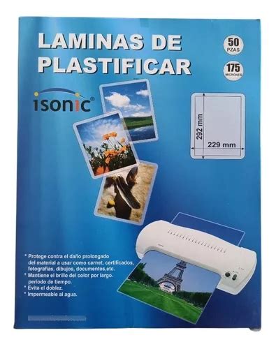 Láminas Plastificar Tamaño Carta 229x292mm 175 Micrones MercadoLibre