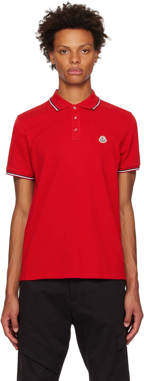 Moncler Red Stripe Polo Ssense Canada