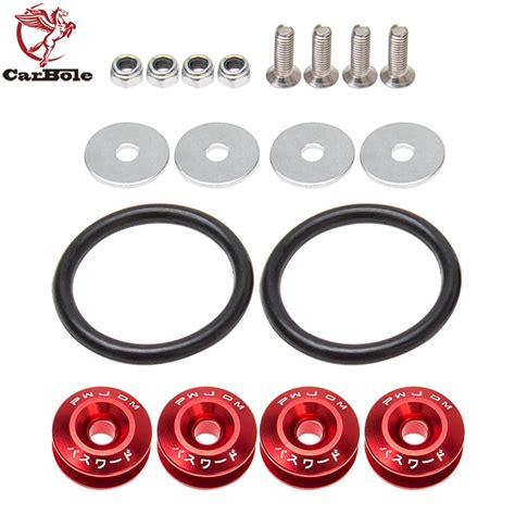 Carbole Universal Red Quick Release Fasteners Washer For Bumper