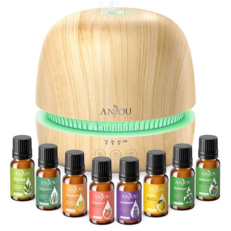 Essential Oil Diffuser Gift Set Anjou Ml Aromatherapy Diffuser With