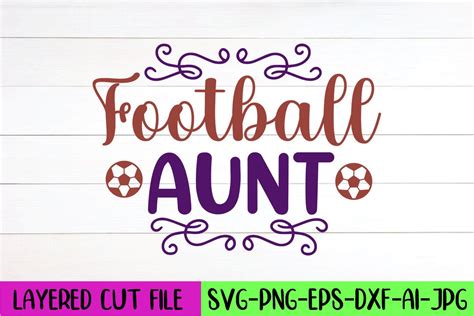 Football Aunt Svg Design Graphic By Artistrner · Creative Fabrica