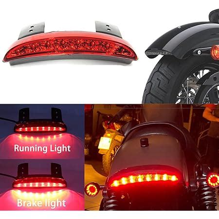 Ankia Motorcycle Chopped Rear Fender Edge Led Brake License Plate Tail