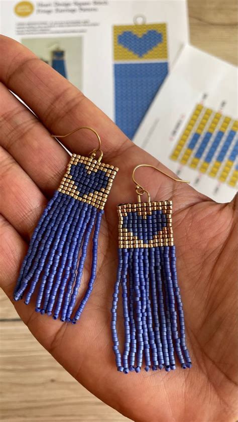 Square Stitch Fringe Earring Beading Tutorial Beginner Friendly And