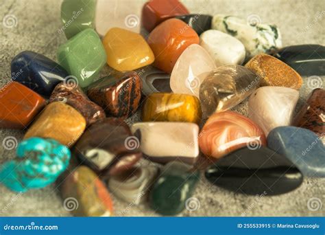 Collection Of Semi Precious Gem Stones Stock Image Image Of Nature