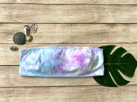 Tulum Top Tie Dye Bandeau Bikini Top Top Only Etsy