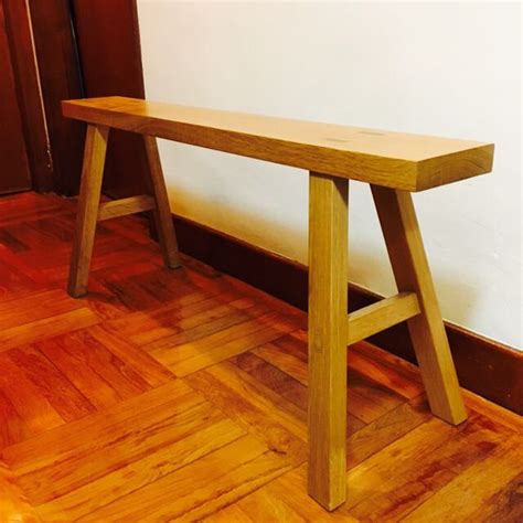 Muji Oak Wood Bench 傢俬＆家居 傢俬 書櫃、櫃子及架 Carousell