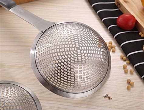 Large Scoop Colander Skimmer Slotted Spoon Luxury 304 Stainless Steel