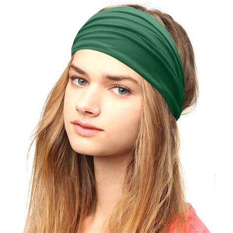 Yubnlvae Women Solid Color Headband Elastic Head Wrap Headband Bandana