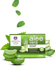 Ayouthveda Aloe Vera Bathing Soap Enriched With Aloe Vera Extract For