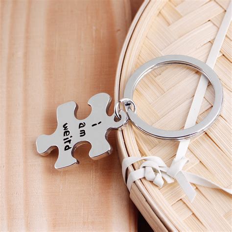 Couple Puzzle Piece Keychains