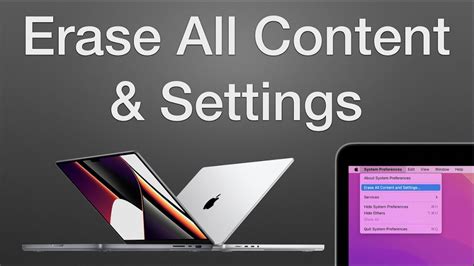 How To Erase All Content And Settings On A Mac Youtube