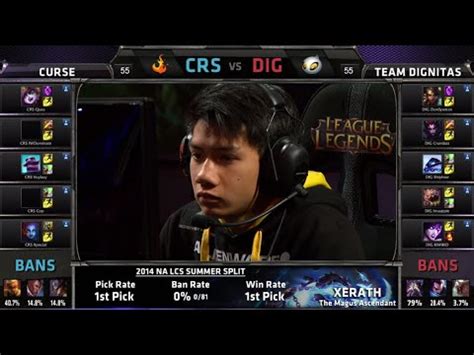 Curse Vs Dignitas S4 NA LCS Summer Split 2014 Week 9 Day 1 CRS Vs