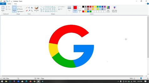 How To Draw Google Logo On Computer Using MS Paint Google Logo