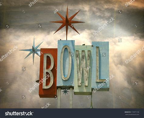 Aged Worn Vintage Photo Bowling Alley Stock Photo 115971139 | Shutterstock