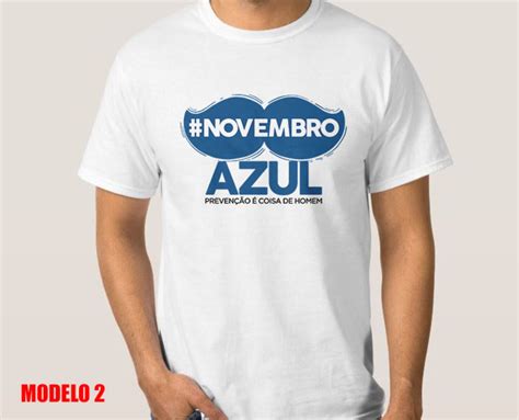 Camiseta Novembro azul mês da prevenção câncer de próstata Elo7