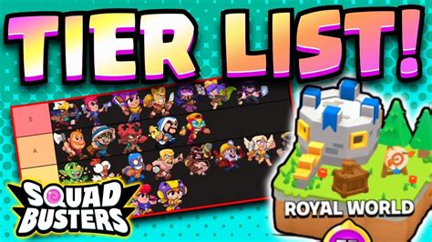 Squad Busters Tier List Royal World World Supercell Youtube