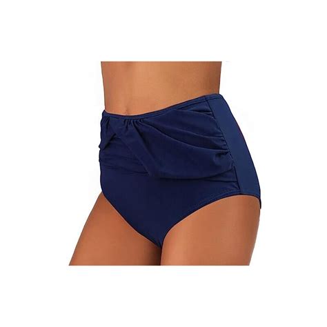 Rayson Donna Costumi Da Bagno Bikini Fondo Ruched Vita Alta