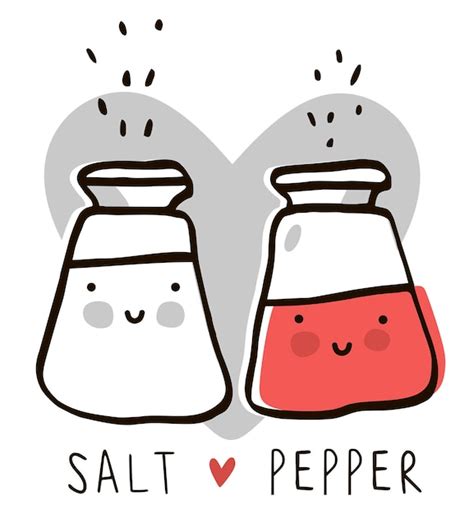 Premium Vector Cute Salt And Pepper Shaker