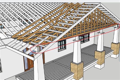 Covered gable porch overhead beam design | DIY Home Improvement Forum